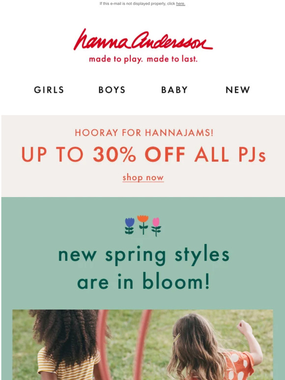 Hanna Andersson Email Newsletters Shop Sales, Discounts, and Coupon Codes