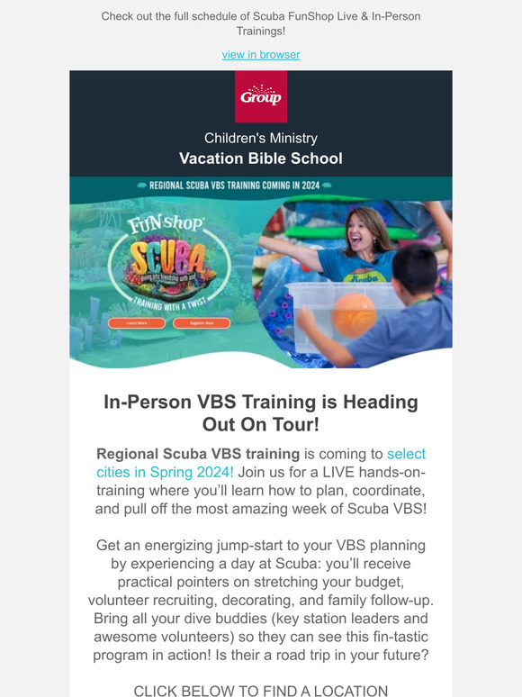 In-Person Scuba VBS Training is Heading on the Road