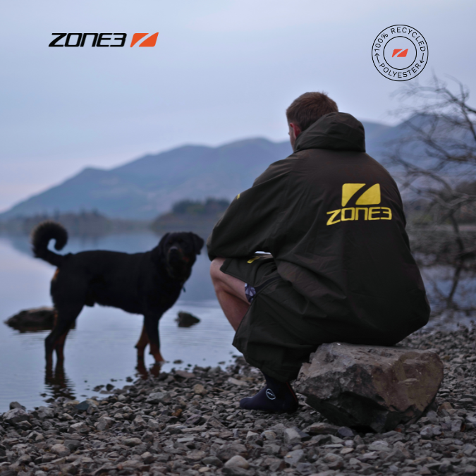 The ZONE3 Recycled Thermo Tech Changing Robe - Your essential companion when you are by the waters edge.