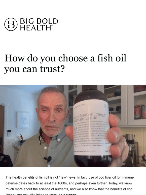 Big Bold Health What's in your fish oil? (Or NOT in your fish oil