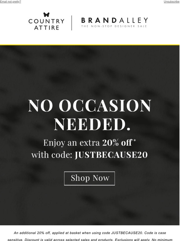 Enjoy an extra 20% off*