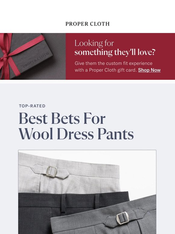Your Best Bets for Wool Dress Pants