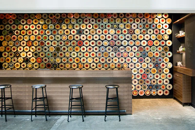 charis and bar stools by table