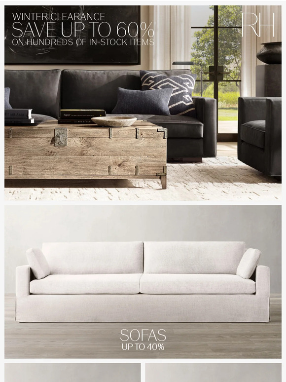 Restoration Hardware Email Newsletters Shop Sales, Discounts, and