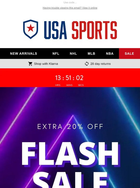 Extra 20% OFF Flash Sale Ends Today 🔥