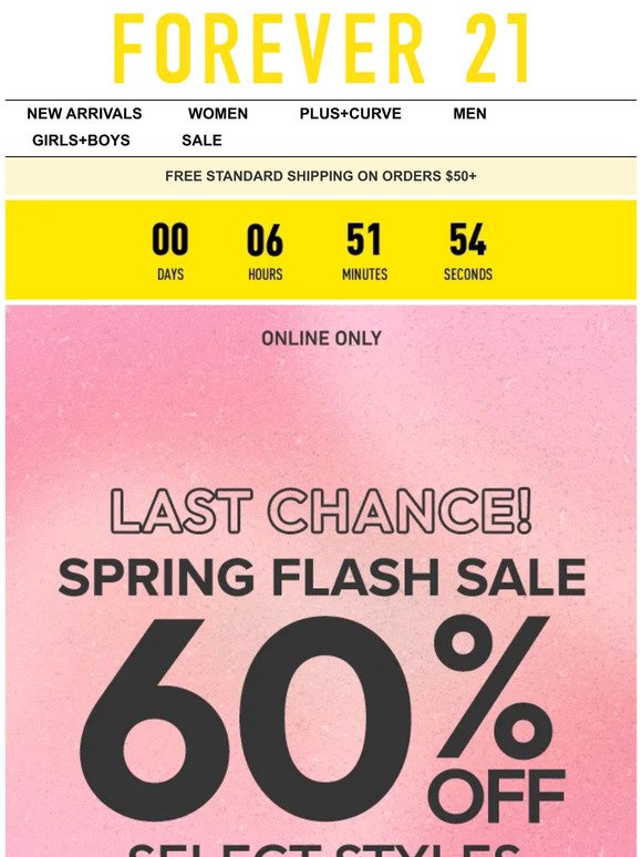 🌸 Last Chance! 60% Off Select Styles🌷