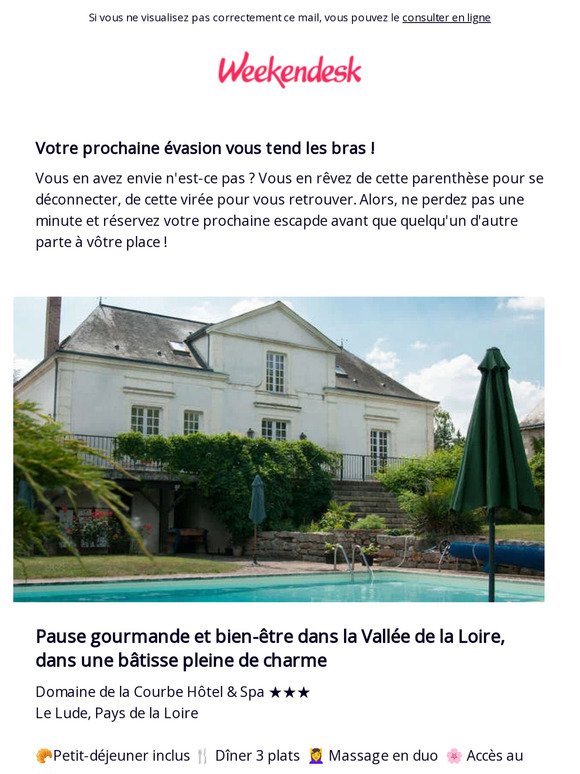 Pause gourmande et bien-être dans la Vallée de la Loire, dans une bâtisse pleine de charme : qu’attendez vous pour le réserver ?