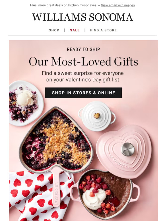 WilliamsSonoma Email Newsletters Shop Sales, Discounts, and Coupon Codes