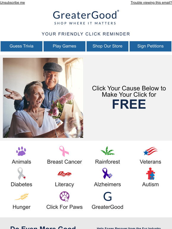 Were Good Click Greater Good: Click Again to Help a Cause You Love ️ | Milled