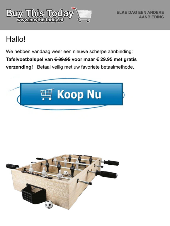 Nieuwsbrief van Buythistoday
