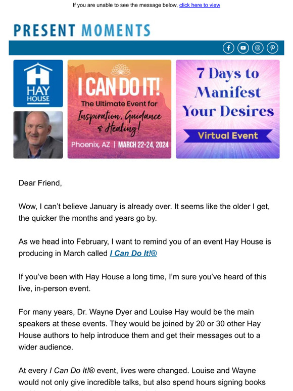 Hay House, Inc. The Event That's Changed So Many Lives Milled