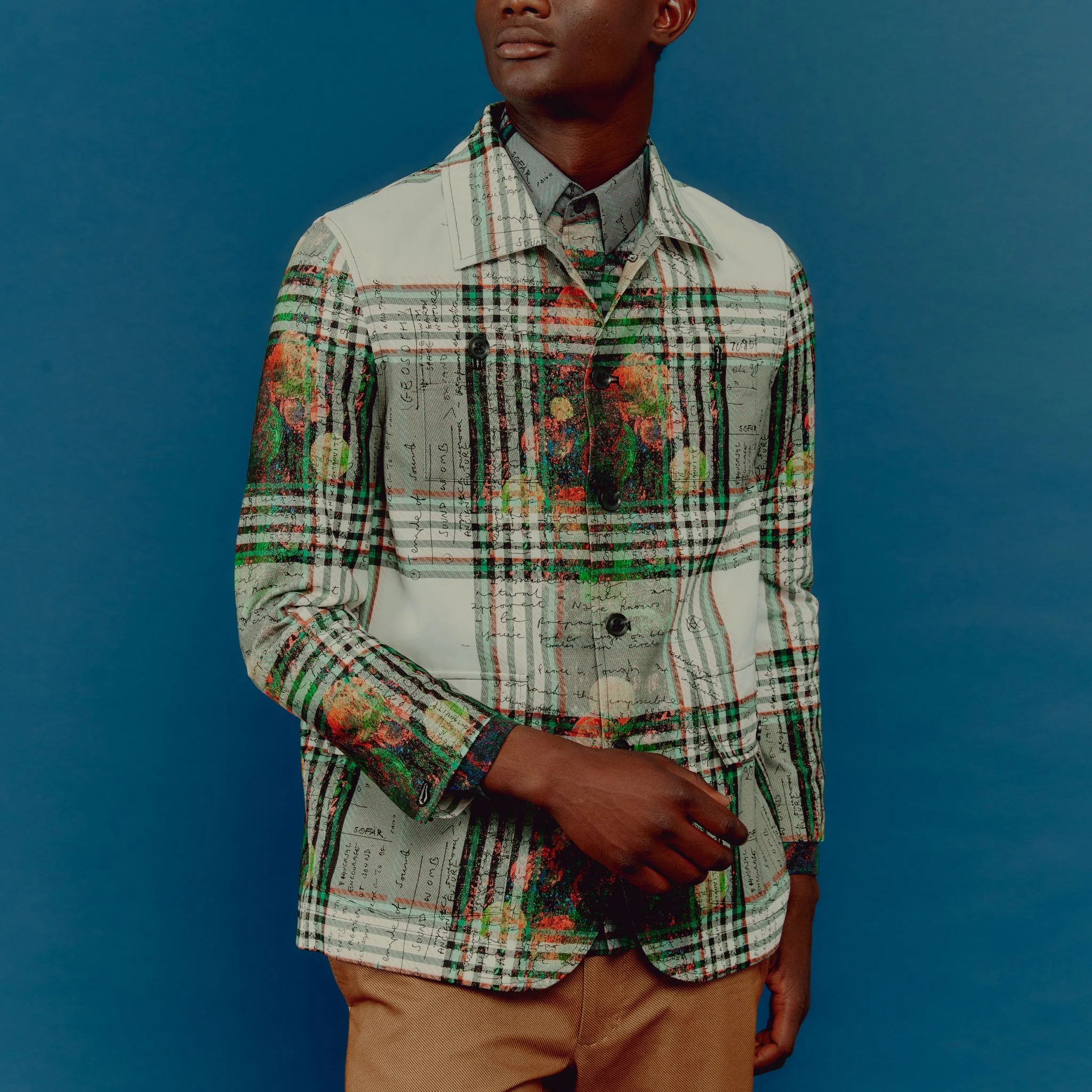 Image of The Ragged Kingdom Peace is Tough Flower Plaid Chore Coat