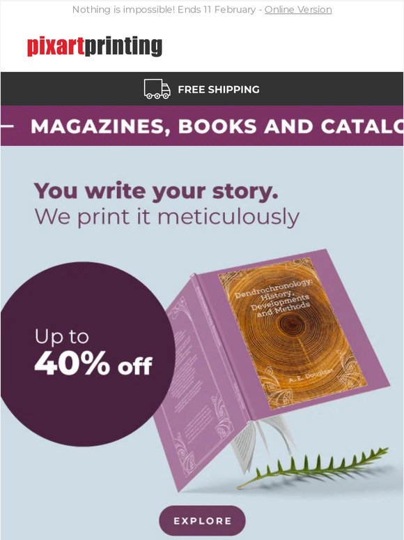Up to 40% off magazines, books and catalogues? Unbelievable!