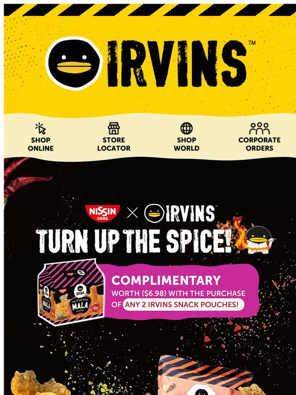 Irvins: Turn up the spice with NISSIN X IRVINS! 🌶️ | Milled