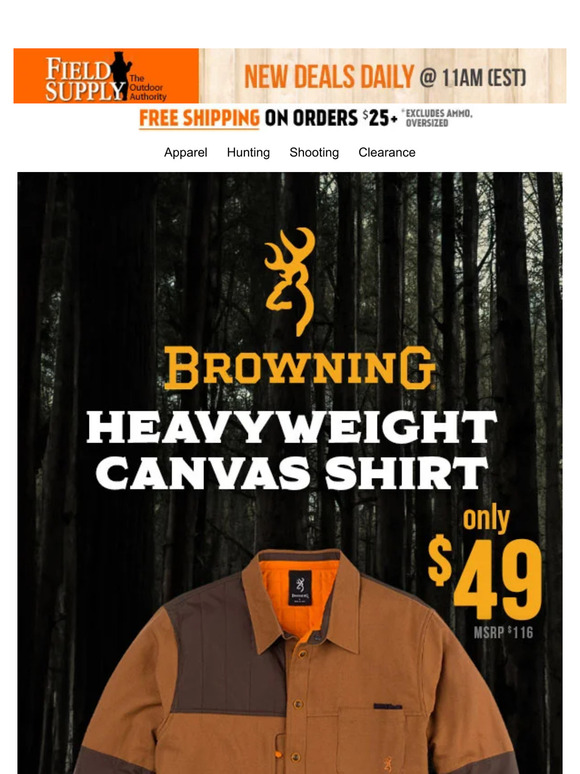 Field Supply 🔶 Time for an Upgrade? 49 Browning Heavyweight Canvas