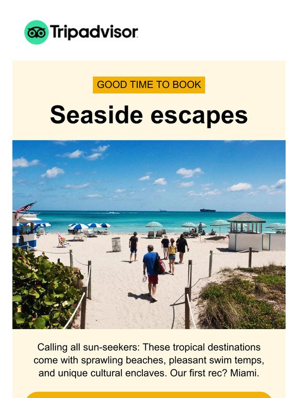 ☀️ 3 seaside getaways to book now for Feb–Apr