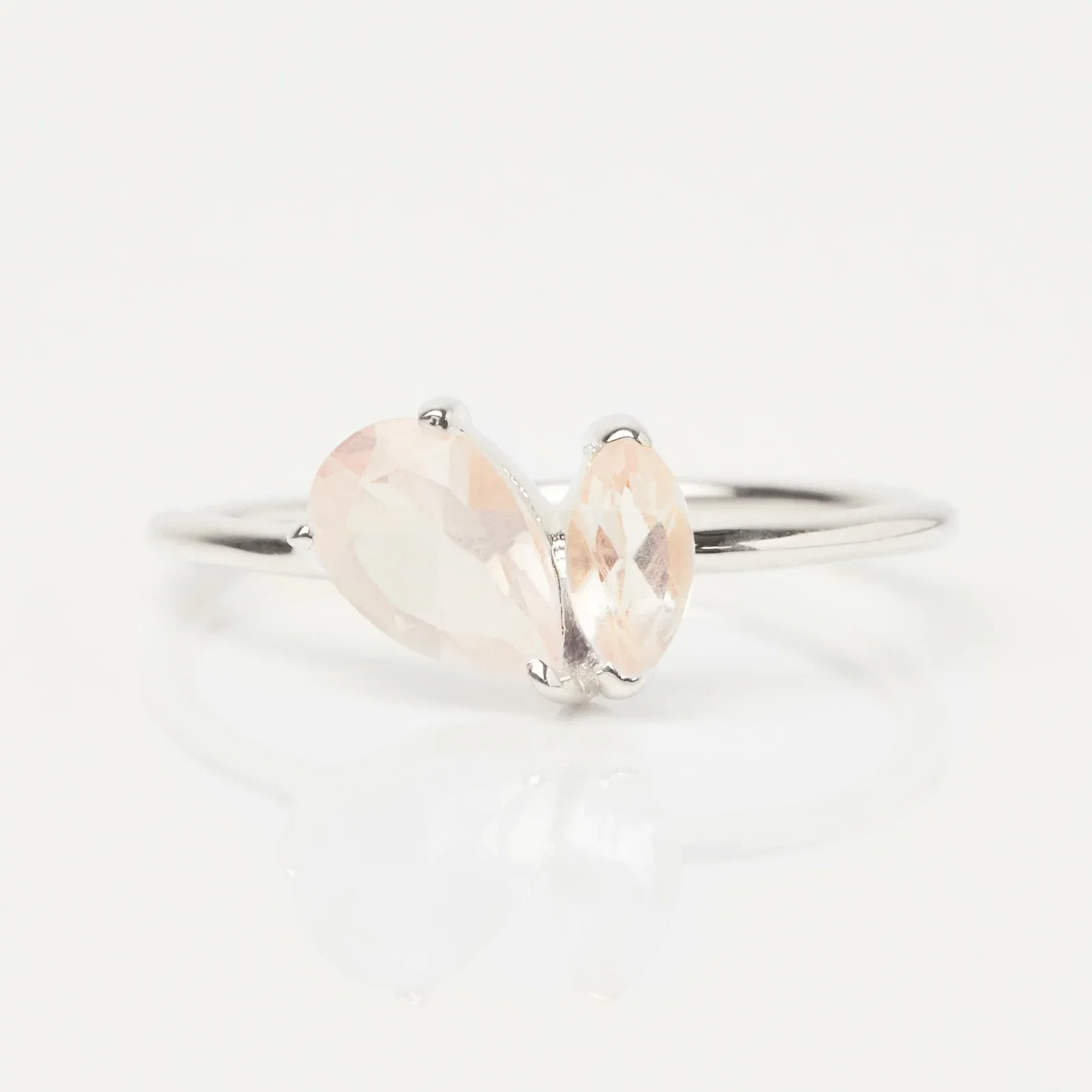 Image of Zoe Sugg Love Intention Ring in Rose Quartz