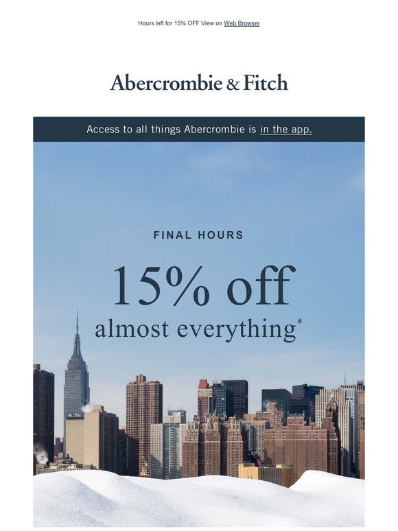 Abercrombie & Fitch Email Newsletters: Shop Sales, Discounts, and ...