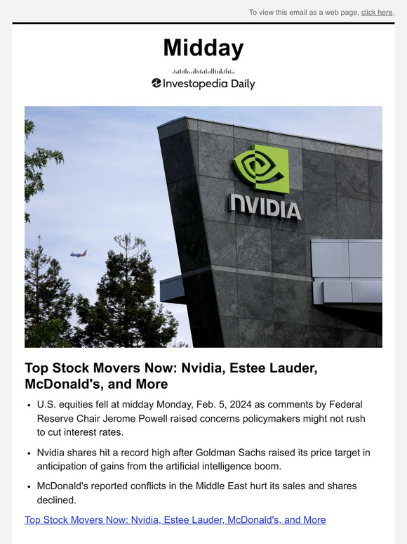 Investopedia Academy Top Stock Movers Now Nvidia, Estee Lauder