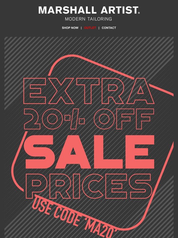 20% OFF SALE PRICES - USE MA20