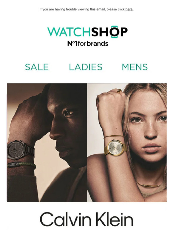 Shop the latest Calvin Klein Watches & Jewellery