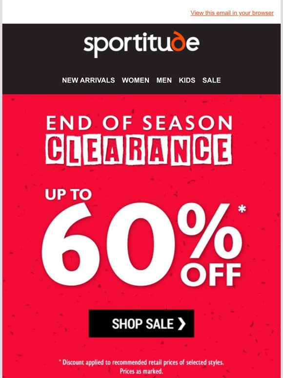 📢 End Of Season Clearance Is On!
