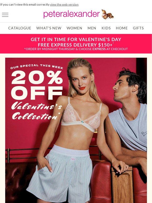 Get this special in time for Valentine's, Free Express Delivery $150+!