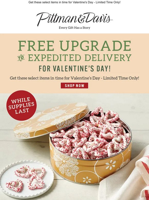 💕 FREE Upgrade to Expedited Delivery for Valentine's Day! 💖