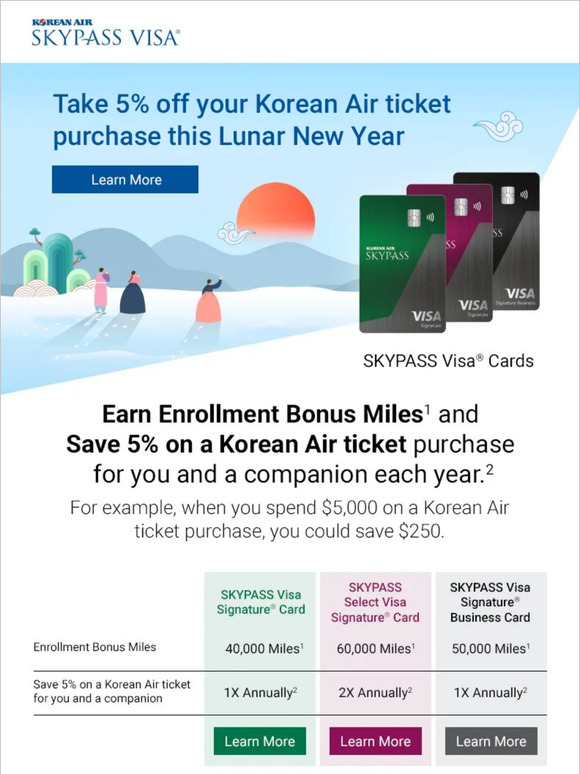 Korean Air [Korean Air] Enjoy a 5 Korean Air Ticket Discount Milled