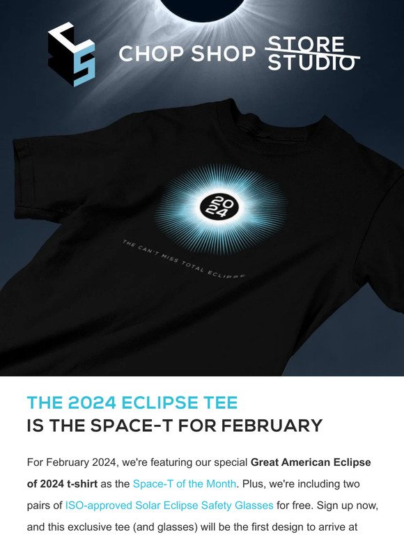 The Eclipse '24 Tee is the Space-T for Feb  A Print Featuring Eclipse '24 in Diagram  Resources for Eclipse Day