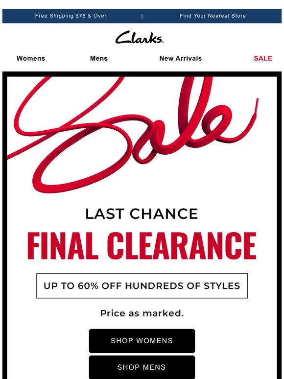 FINAL CLEARANCE: our lowest prices NOW