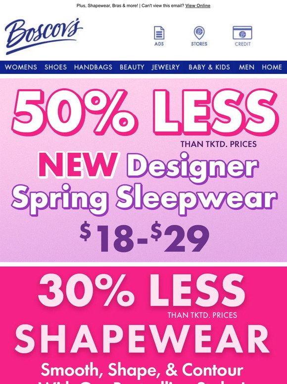 50% less NEW Designer Spring Sleepwear