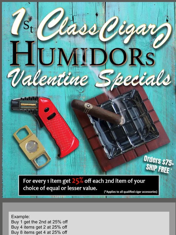 VALENTINE'S DAY is around the corner - Check out these CIGAR ACCESSORY DEALS Today