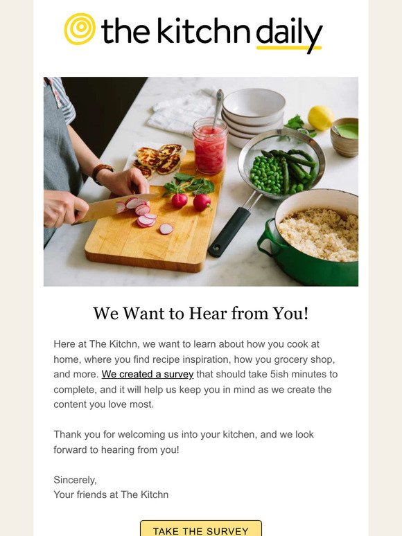 The Kitchn Wants to Hear from You!