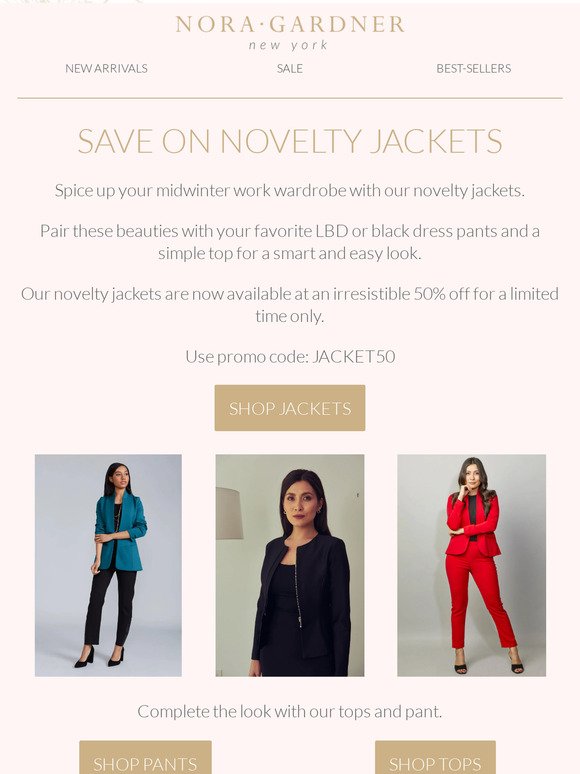 50% Off All Novelty Jackets