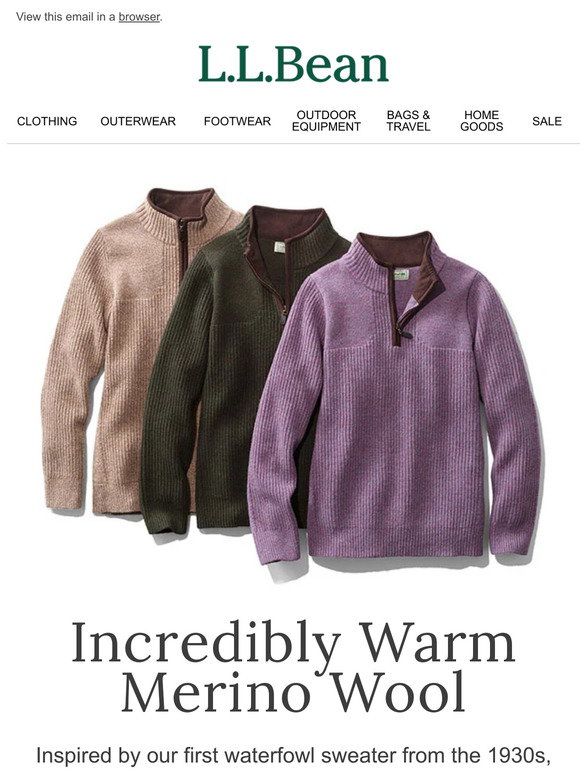 L.L.Bean The Iconic Waterfowl Sweater Milled