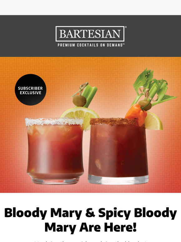 Bartesian: Cocktail Subscribers Only: Early Access to Bloody Mary ...