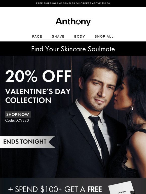 Ends Tonight: 20% off Valentine’s Day Gifts