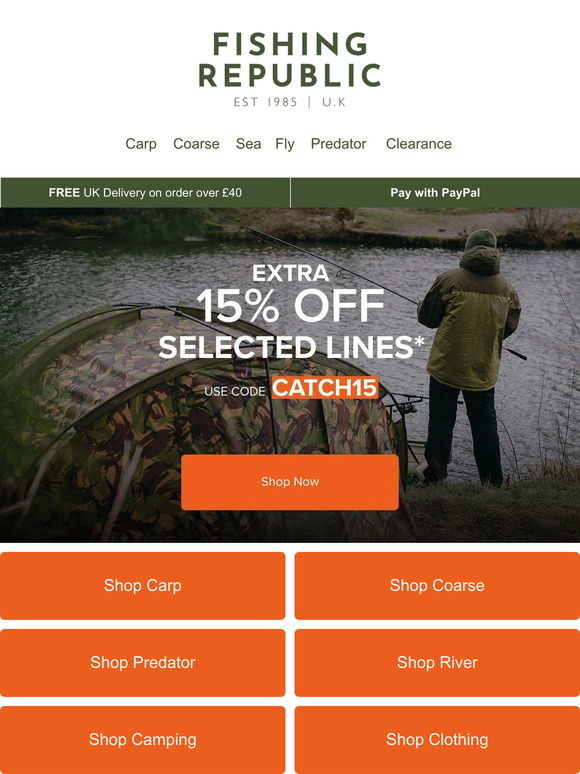 Extra 15% off - Don't miss out