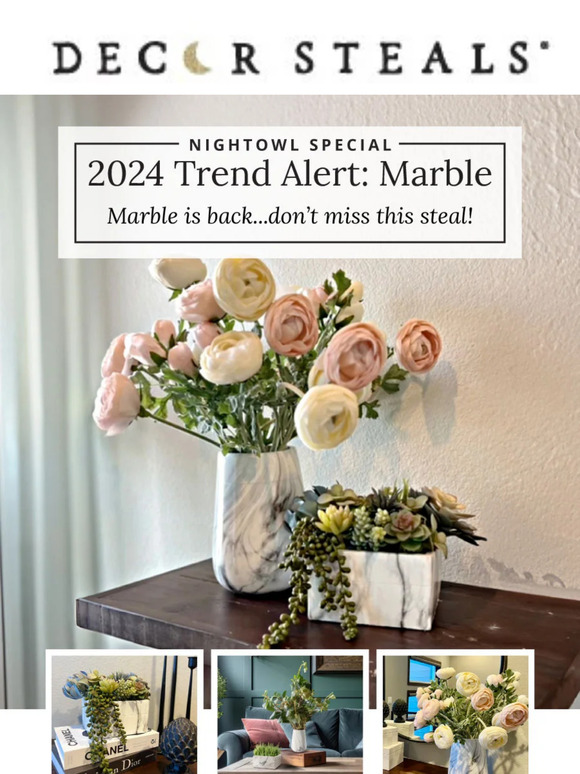 Decor Steals 🚨 2024 New Trend Alert Marble Milled
