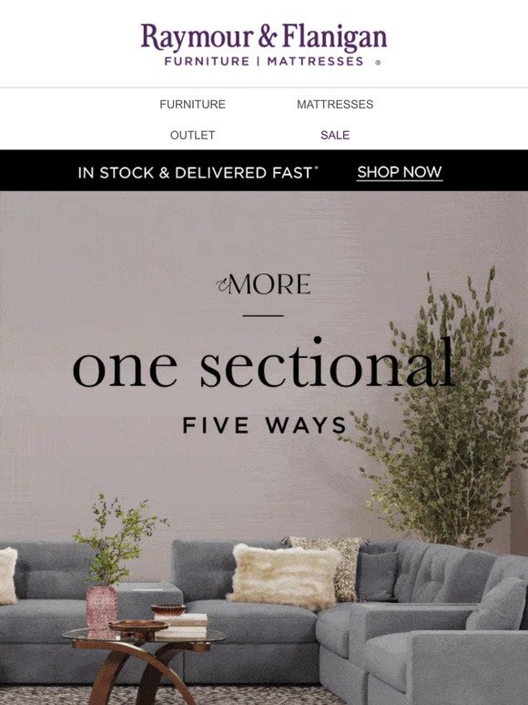 One sectional, five ways! Get style inspo for a room you’ll love!