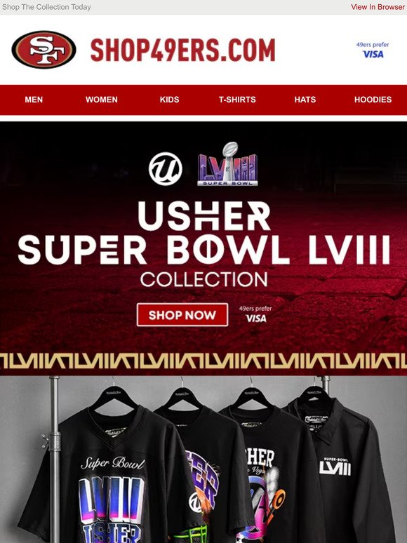 Just Dropped! The Usher Super Bowl LVIII Collection