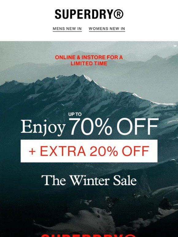 Extra 20% Off – Up to 70% Off Sale Inside!