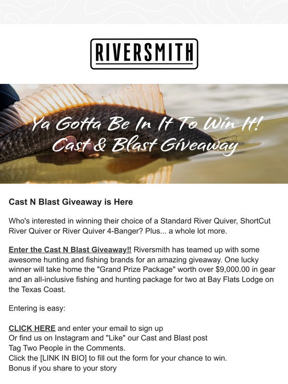 Riversmith: Cast N Blast Giveaway