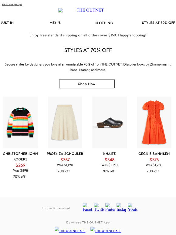 The Outnet: Run, don't walk: Styles at 70% off | Milled