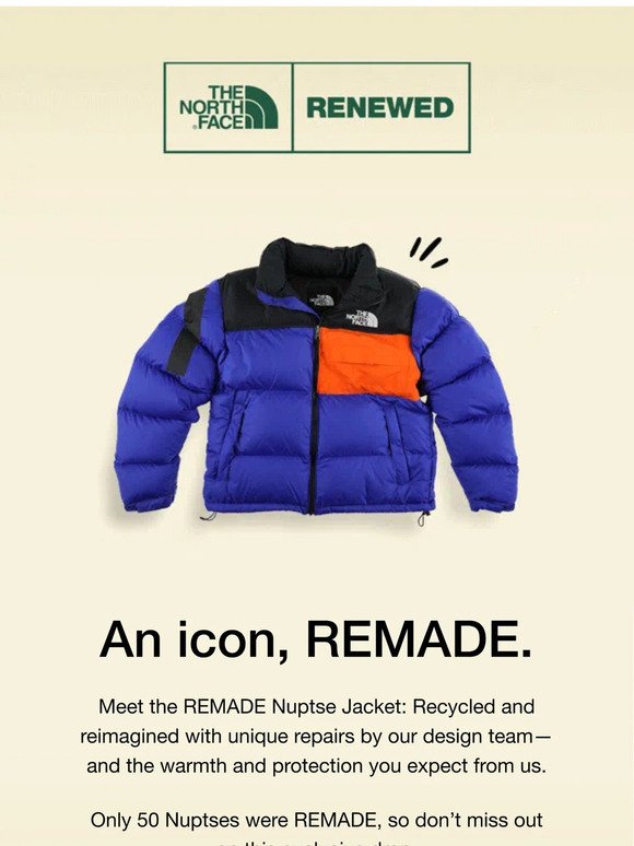50 REMADE Nuptse Jackets just dropped