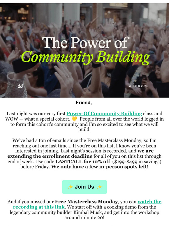 Free Recording // Last Call to Sign Up!