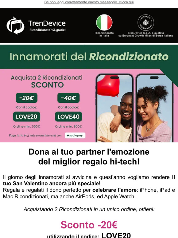 In cerca del regalo per San Valentino? Su TrenDevice e