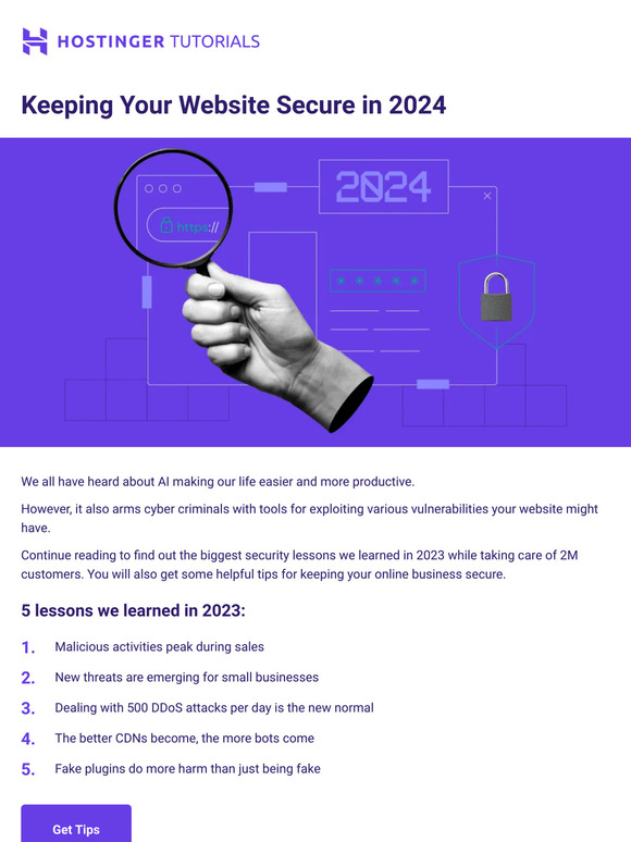 Improve your website security