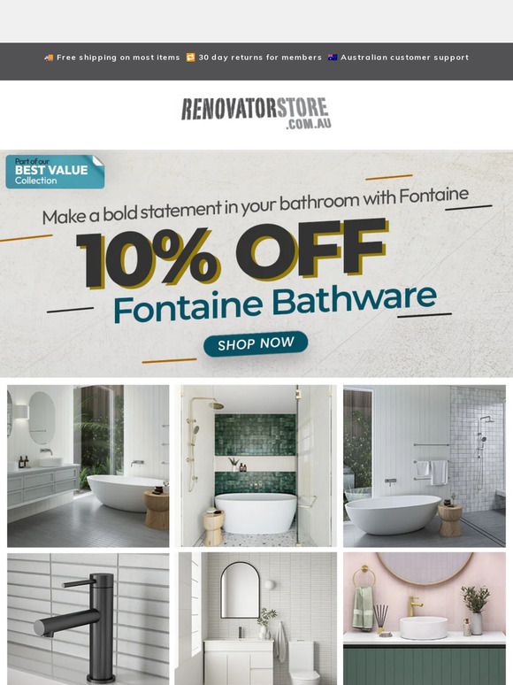 Make a bold statement in your bathroom with Fontaine Bathware